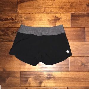Black running shorts